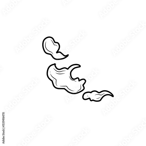 hand drawn comic explosion smoke cloud icon