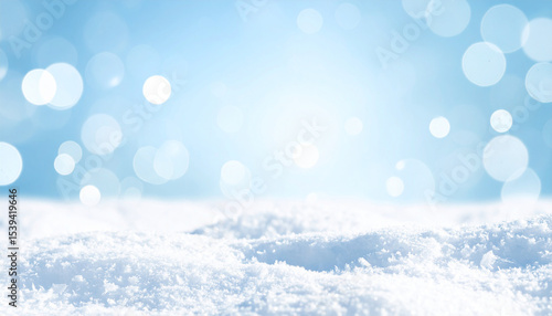 Wallpaper Mural White snow and bright light against a bright blue bokeh background. Space concept for product promotional sales presentations. Torontodigital.ca