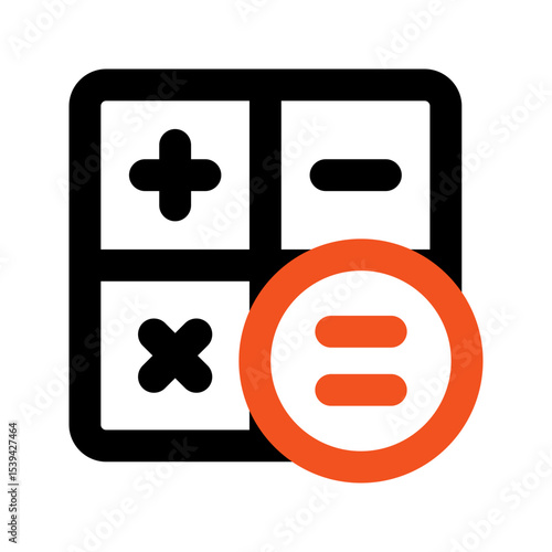 calculator line color icon