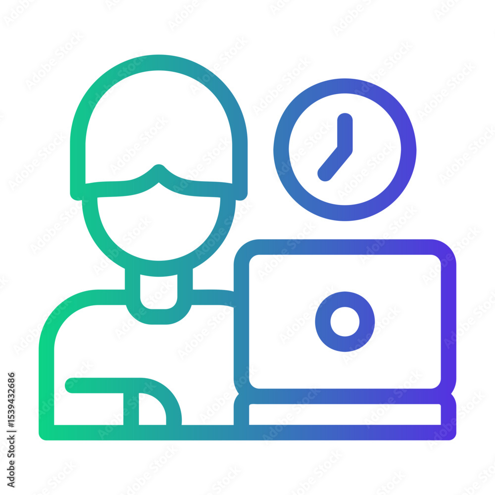 corporate Line Gradient Icon corporate Line Gradient Icon