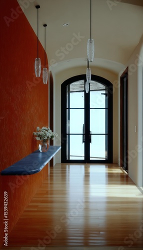 Modern hallway with a sleek design