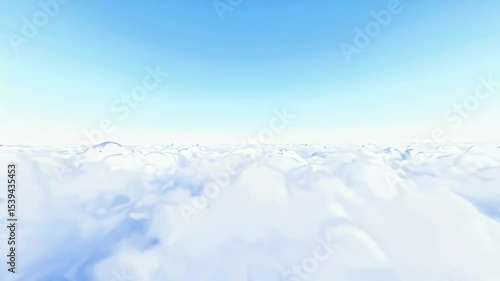 flight through the clouds