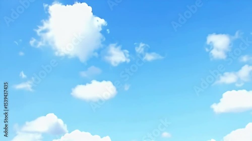beautiful blue sky with soft white clouds for abstract background