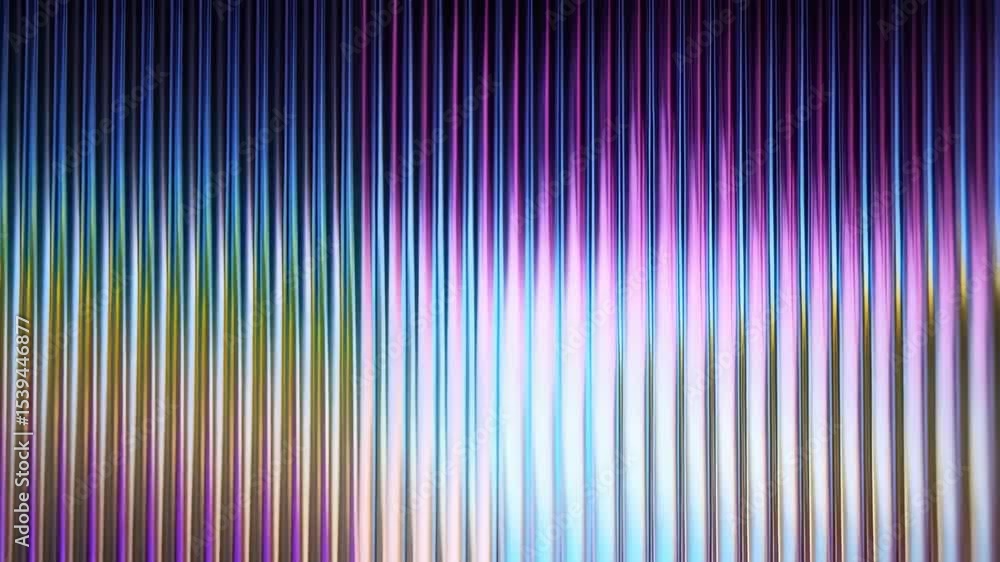 Abstract motion of parallel lines with spectrum gradient from blue to pink, seamless loop