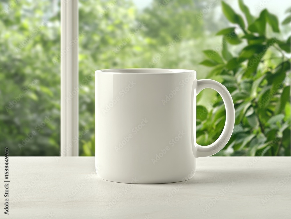 Fototapeta premium Empty White Mug by Window