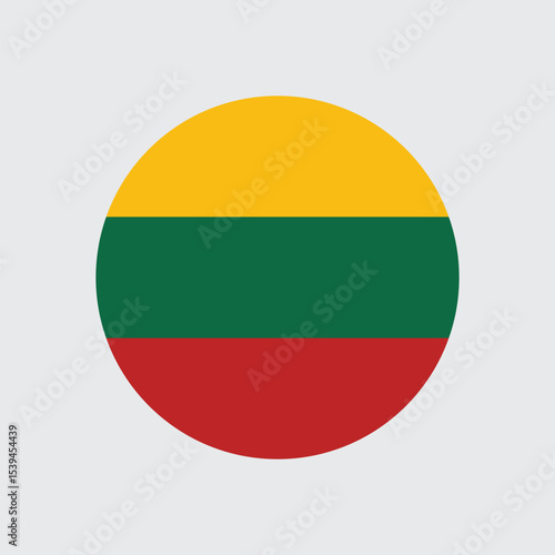 Lithuania Round Flat Vector Flag Badge of Europe – Country Symbol Icon Illustration Free Download Lithuania Round Flat Vector Flag Badge of Europe – Country Symbol Icon Illustration - GFXLoad