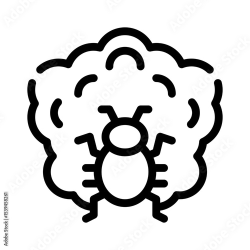 dust mite line icon