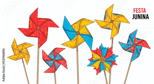 Colorful pinwheels create a festive atmosphere, perfect for celebrations and adding a touch of whimsy to any occasion, simple joys.