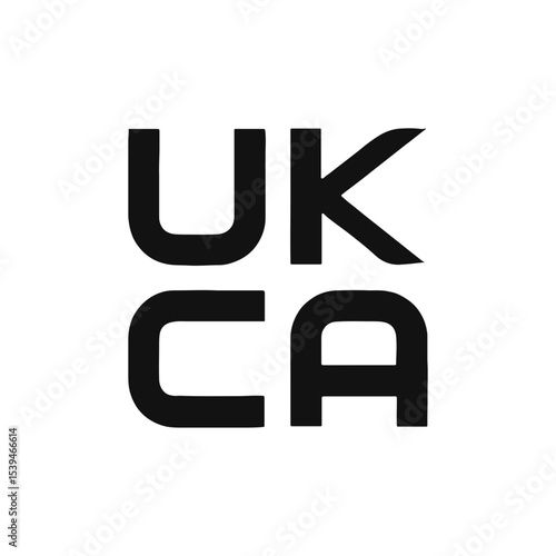 UKCA Black Icon Vector