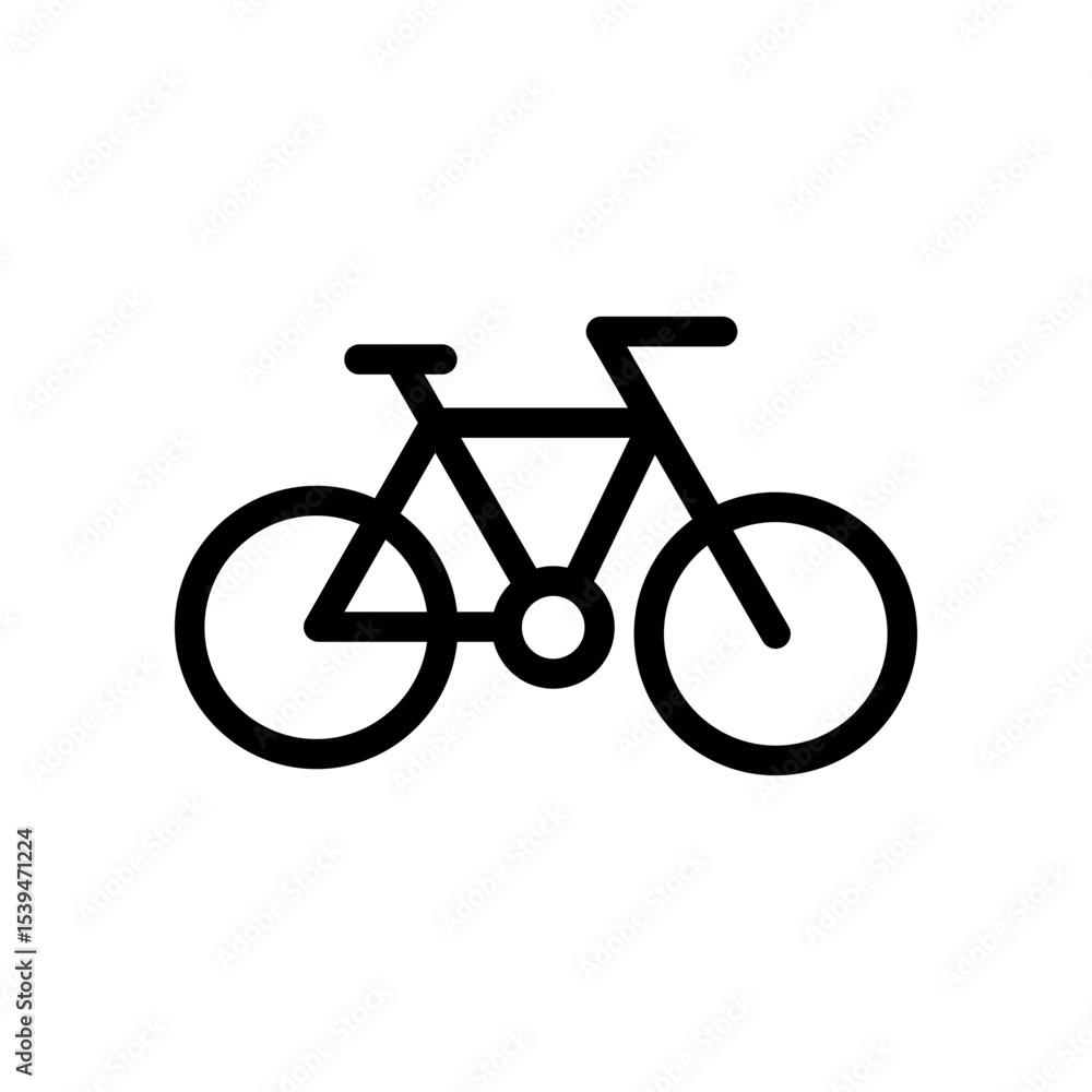 Fototapeta premium simple line bicycle icon
