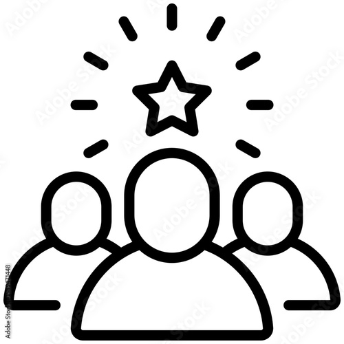 Fotografie Leadership icon for business, website, application, printing, document, poster d