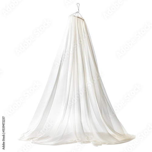 Mesh mosquito net for insect protection isolated on transparent background