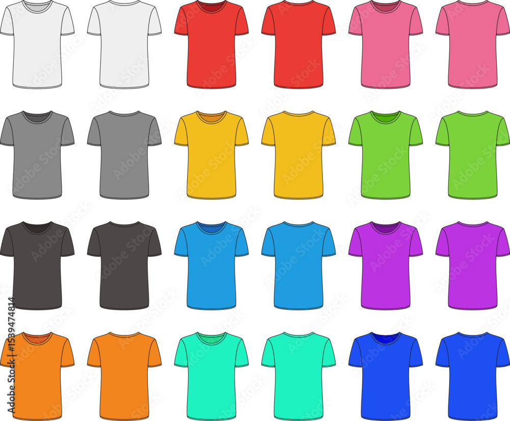 vector design of t-shirt with short sleeves isolated on white background. t-shirt template for men, fashion wear clothing illustration vector design of t-shirt with short sleeves isolated on white background. t-shirt template for men, fashion wear clothing illustration