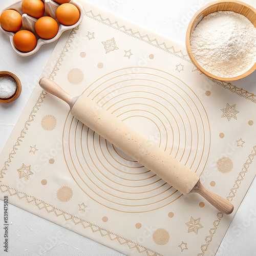 Silicone pastry mat rolling dough