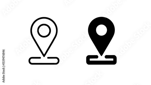 Vector Location Icons Set – Flat GPS, Map Pins, and Navigation Symbols for UI, Apps, and Infographics