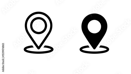 Vector Location Icons Set – Flat GPS, Map Pins, and Navigation Symbols for UI, Apps, and Infographics