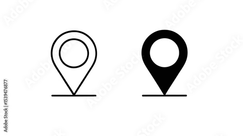 Vector Location Icons Set – Flat GPS, Map Pins, and Navigation Symbols for UI, Apps, and Infographics