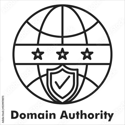 Domain Authority Outline Icon