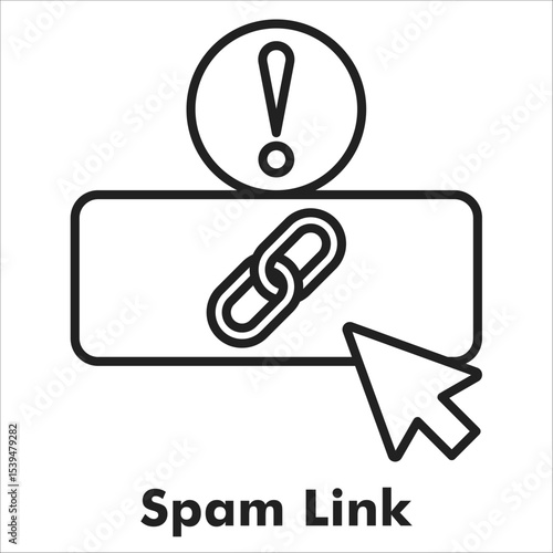 Spam Link Outline Icon