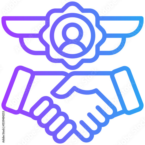 Trustworthy  icon for strategic planning, website, application, printing, document, poster design, etc