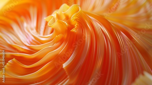 Bionic and chromatic representation of pasta spiraling infinitely blending traditional food photography with futuristic AI art