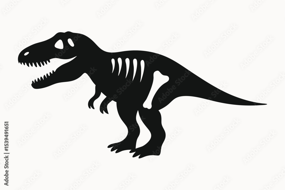 T-Rex Skeleton Prehistoric Dinosaur Illustration T-Rex Skeleton Prehistoric Dinosaur Illustration