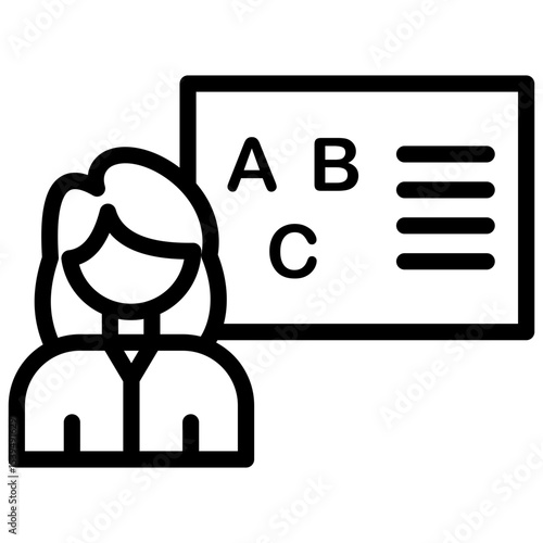 english-taught programs line icon