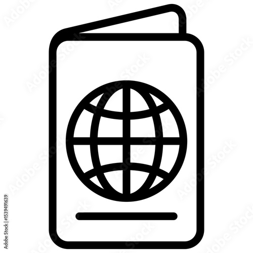 visa & immigration support line icon