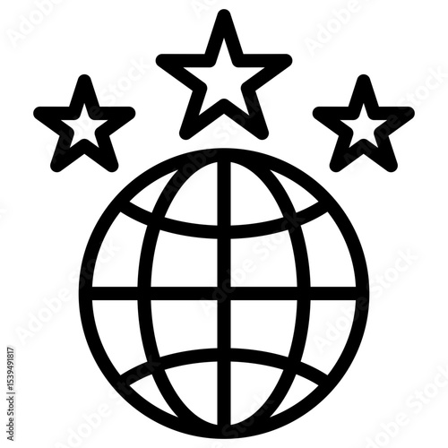 global ranking line icon