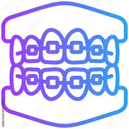 Orthodontics icon for dental, website, application, printing, document, poster design, etc