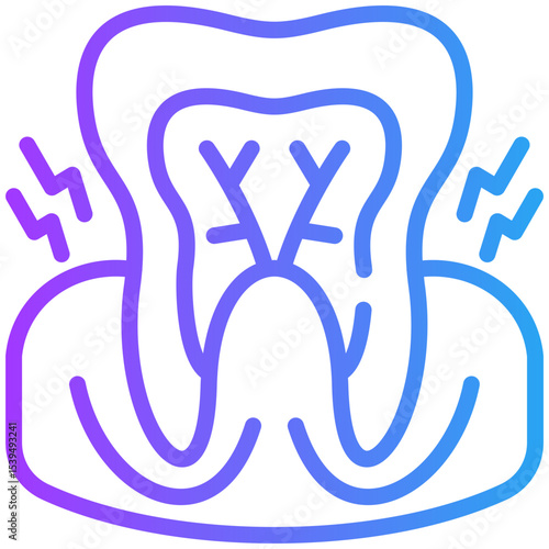 Gum disease icon for dental, website, application, printing, document, poster design, etc