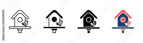 Bird House icon sheet multiple style collection
