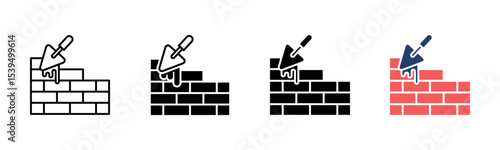 Trowel icon sheet multiple style collection
