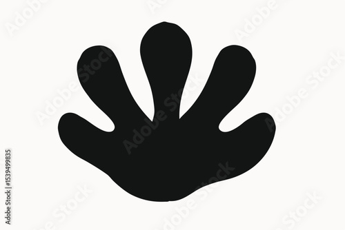 Five-Toed Animal Footprint Nature's Mark, Wildlife Tracking Illustration
