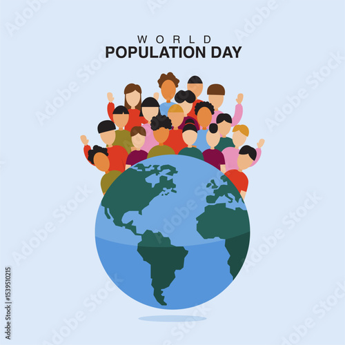 vector world population day banner template