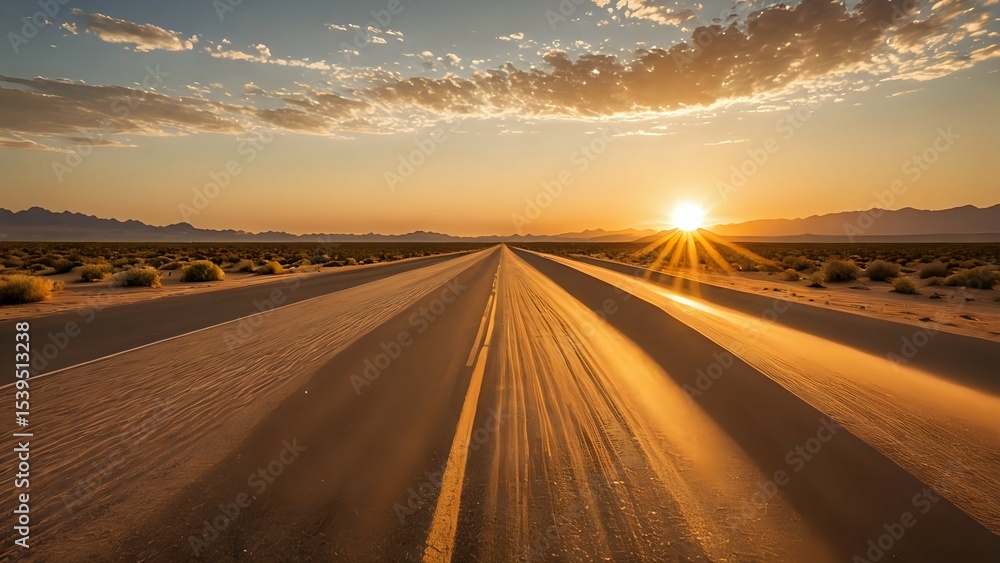 Fototapeta premium road in sunset
