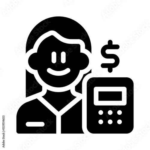 accountant glyph icon
