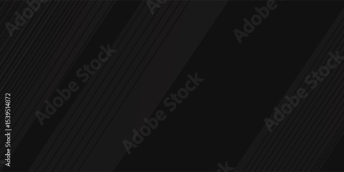 Black abstract background design. Modern wavy line pattern simple. Premium stripe texture for banner  business backdrop. modern