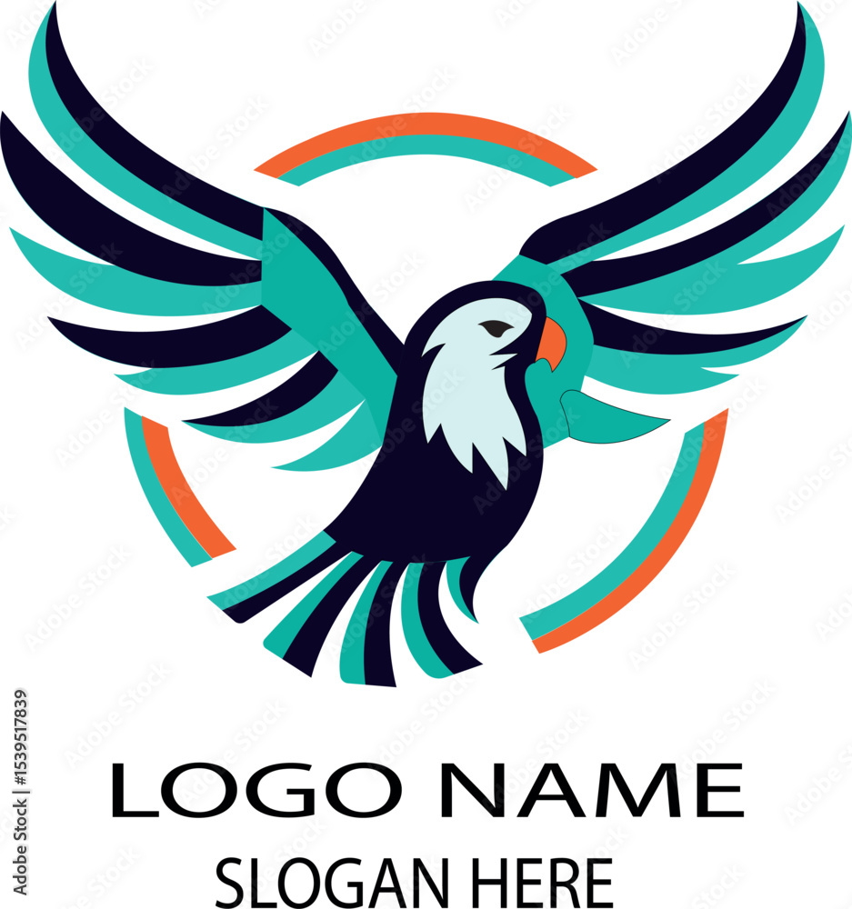 Obraz premium Flying Eagle logo icon vector .