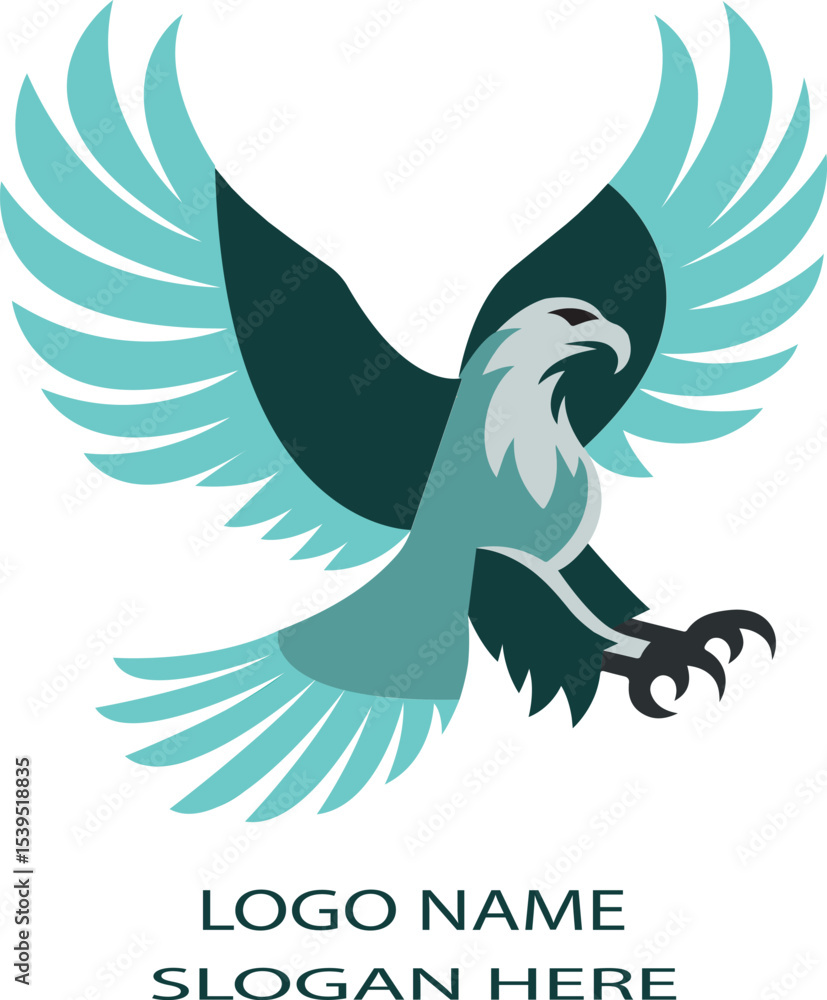 Obraz premium Flying Eagle logo icon vector .