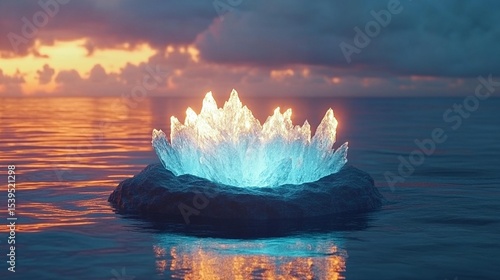 Ocean Sunset Crystal