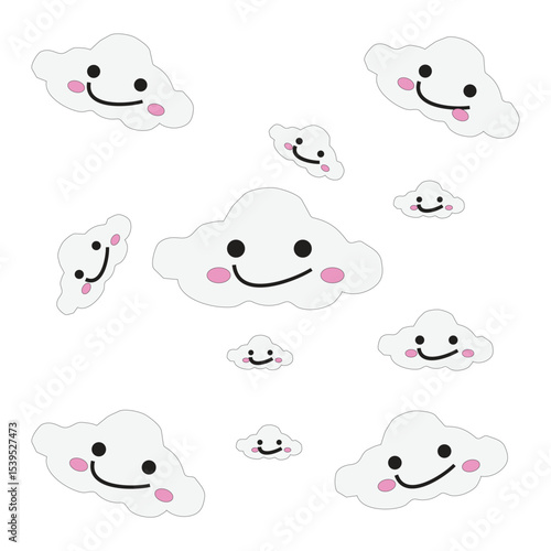 cloud background vector illustration is interesting, nice, and aesthetic to display