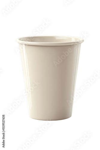 Wallpaper Mural Disposable cup with ribbed texture and a plain design. Png, Transparent background. Torontodigital.ca