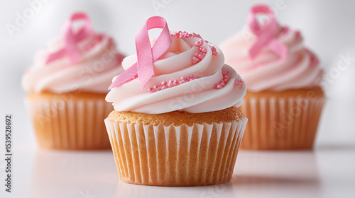Breast Cancer Awareness Cupcakes Pink Ribbon Support