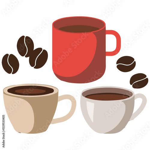coffee icon set hand drawn isolated vector illustration on white background