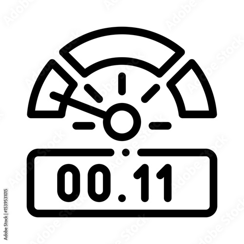 low mileage line icon