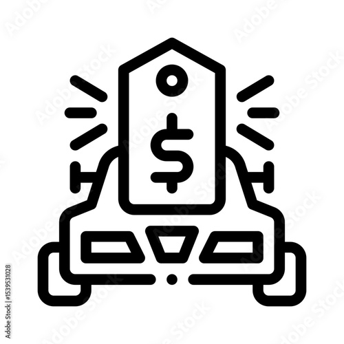 price tag line icon