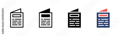 Brochure icon sheet multiple style collection