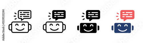 Chatbot icon sheet multiple style collection