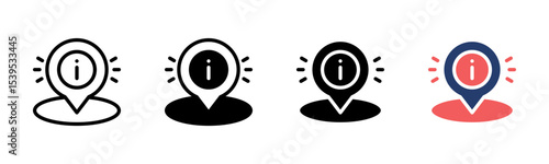Location icon sheet multiple style collection